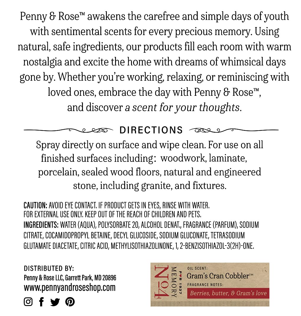 Penny & Rose Surface Cleaner | Gram's Cran Cobbler Scent
