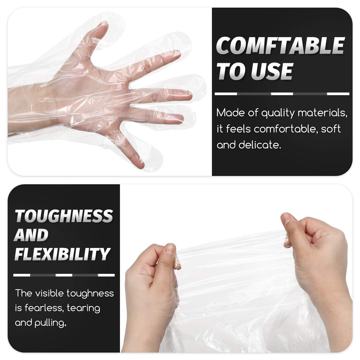 Patelai 50 Count Disposable Dressing Gutting Gloves, White, Unisex