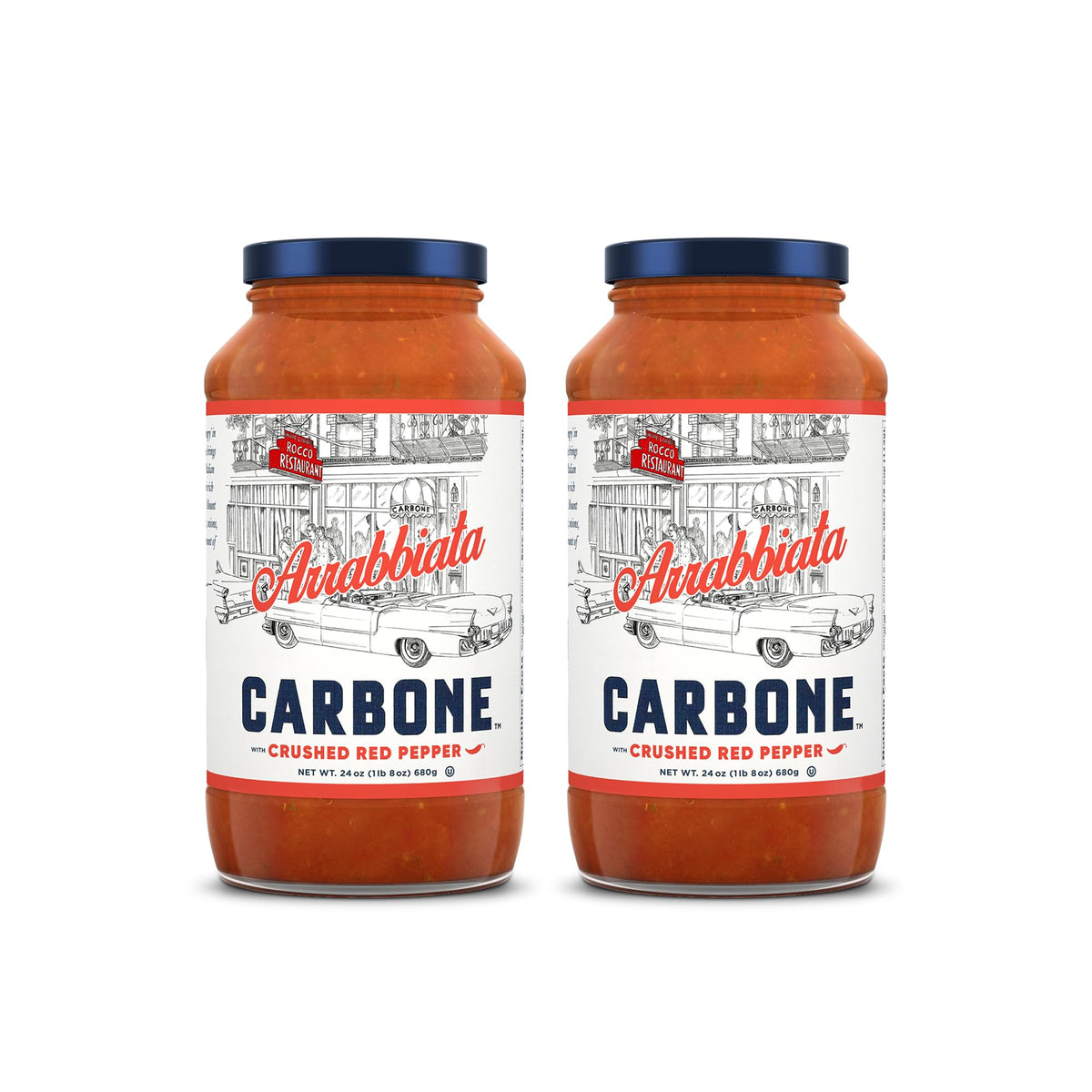 Carbone Arrabbiata Spicy Marinara Pasta Sauce, Italian, 2 Pack (24oz)