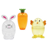 Fillable Easter Carrots, Bunny, and Chick 24-Pack Containers, Perfect Characters for Easter Egg Hunt, Basket Stuffers Filler, Surprise Carrot
