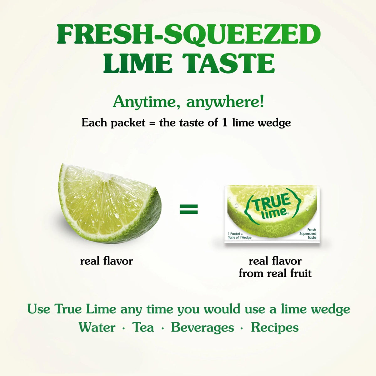 True Lime 500ct (Pack of 1) - Water Enhancer - Bulk Dispenser - 0 Calorie Drink Mix Packets for Water - Sugar Free Lime Flavoring Powder Packets