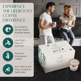 Lifeboost Light Roast Low Acid Coffee Pods - Single Origin Non-GMO Organic Coffee K Cups - Compatible with Keurig & Keurig 2 Machines - 10 Count