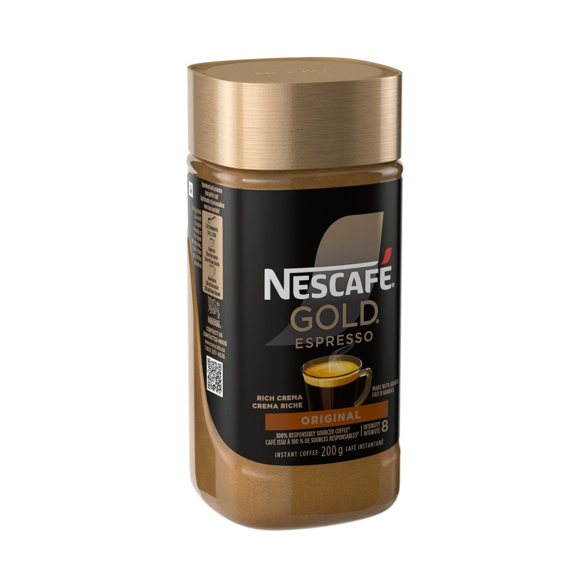 NESCAFE Gold Espresso Instant Coffee, 200g/7.1 oz., {Imported from Canada}