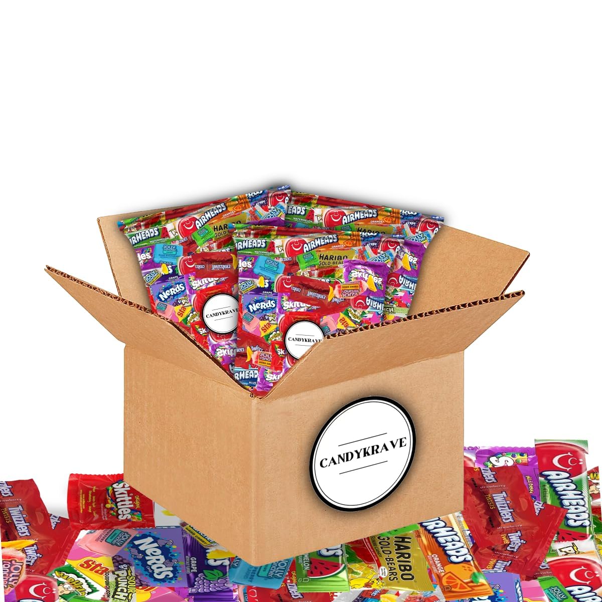 Christmas Candy Individually Wrapped Treats - 2LB Holiday Bulk Assorted Variety Pack - Party Favor Bags - Full-Size Bars - Stocking Stuffer Mix