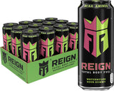 Reign Total Body Fuel, Watermelon Sour Gummy, Fitness & Performance Drink, 16 Fl Oz (Pack of 12)