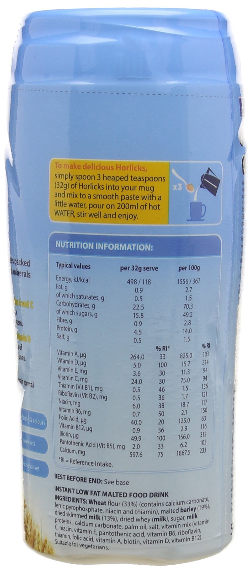 Horlicks Instant Malted Light Drink, 500 g