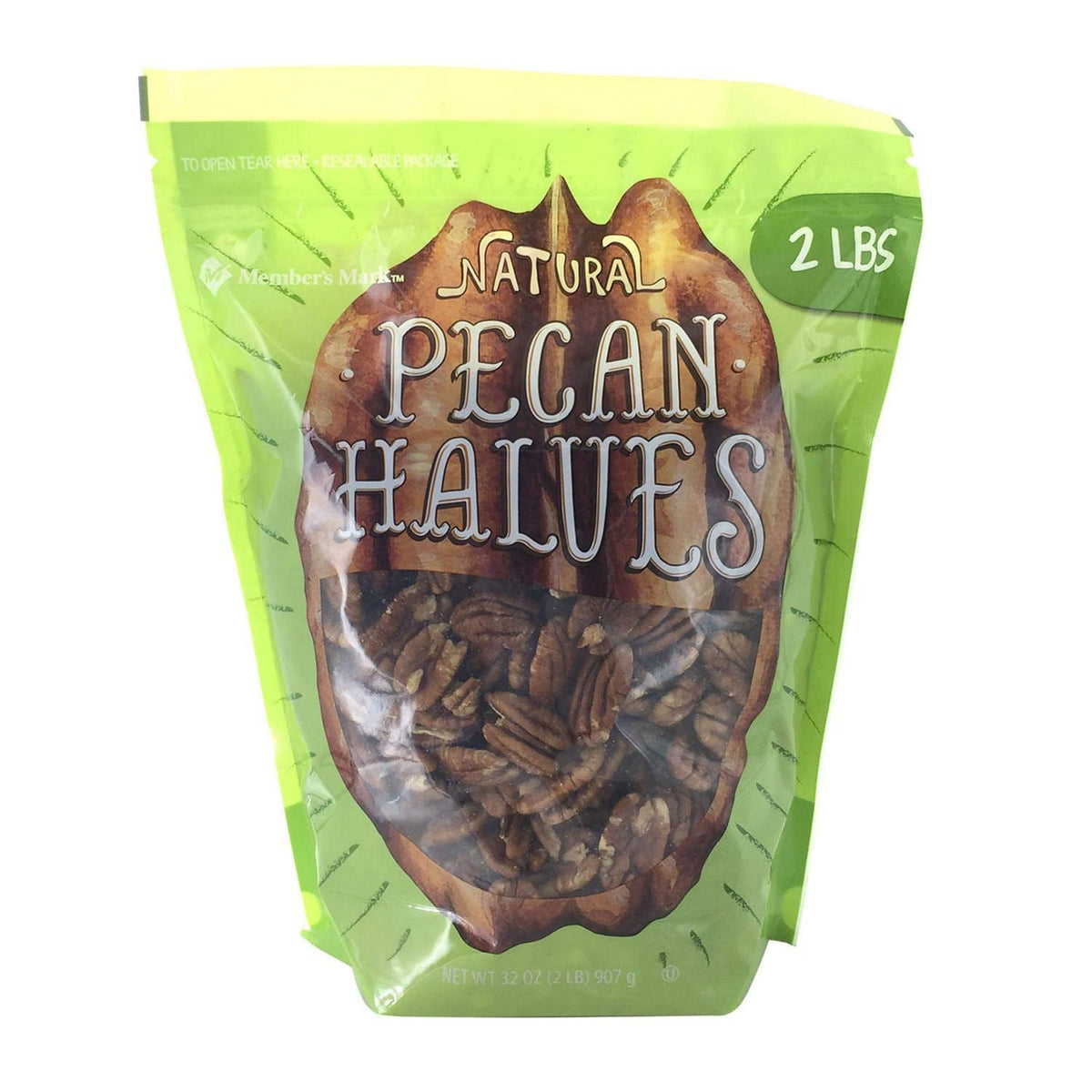 Natural Pecan Havles - 2 lbs. - Approximately 8 cups - SET OF 3