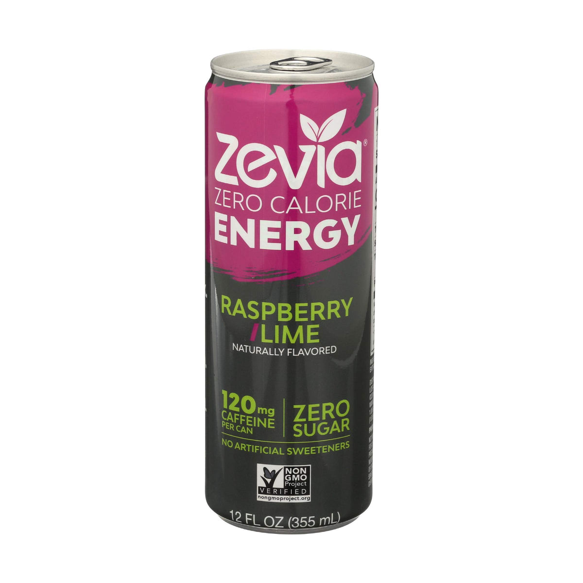 Zevia Raspberry Lime, Energy Drink, 12 Fl Oz Can