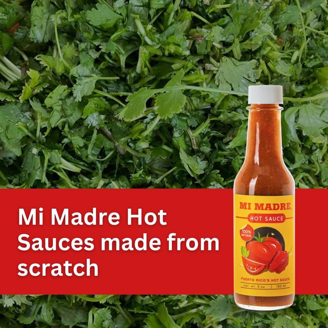 Mi Madre Tomato Based Hot Sauce, Handcrafted in Puerto Rico, 100 Percent Natural, 5 Ounce (Pack of 1)