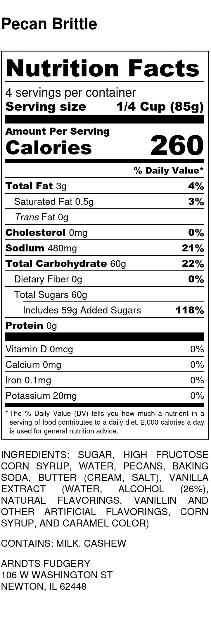 Packaged Premium Candy - 2 Pack (Pecan Brittle (10 oz. Tub))