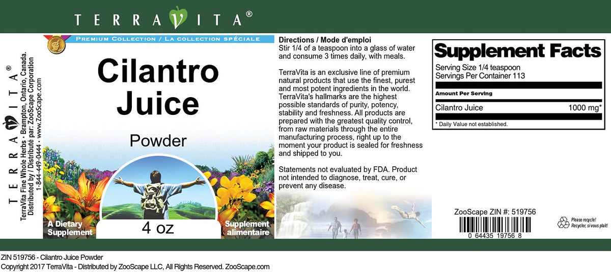 Cilantro Juice Powder (4 oz, ZIN: 519756) - 3 Pack