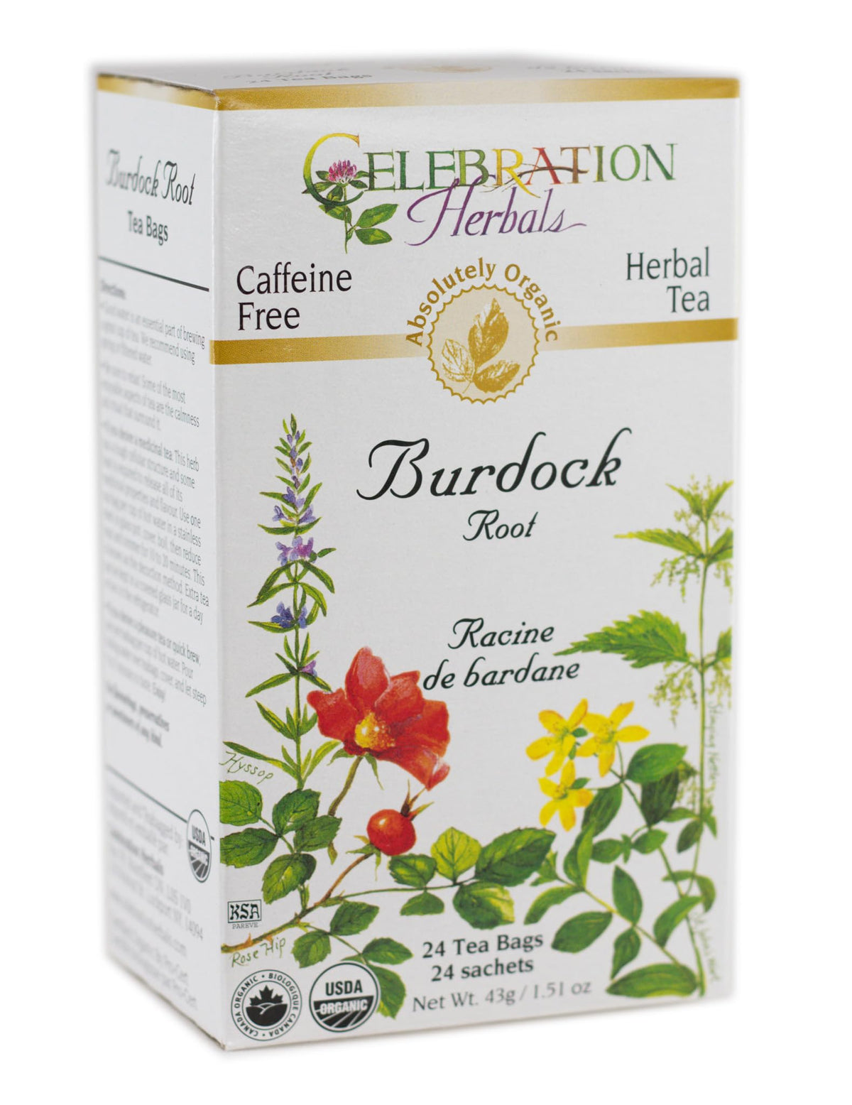 Celebration+Herbals%2c+Tea+Bags+Burdock+Root%2c+24+Count