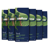 Lavazza Decaf Ground Coffee, Medium Roast, 100% Arabica, 12 oz Bag (Pack of 6)