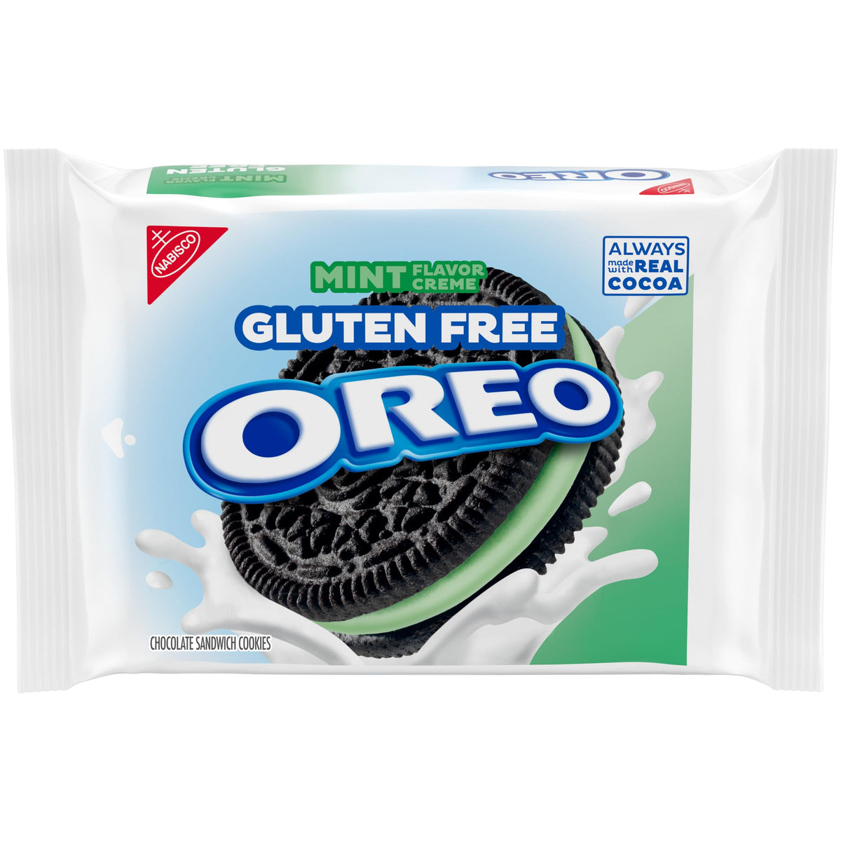 OREO Gluten Free Mint Creme Chocolate Sandwich Cookies, Gluten Free Cookies, 12.47 oz