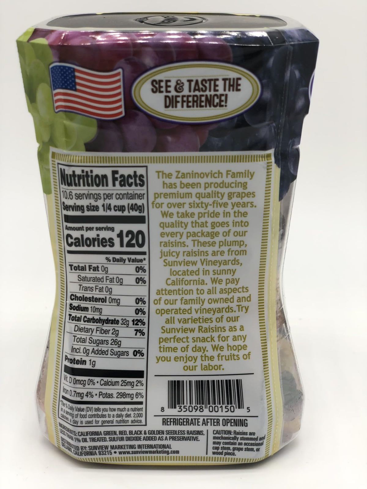 Jumbo Seedless Medley Raisins - 3 15oz. Canisters