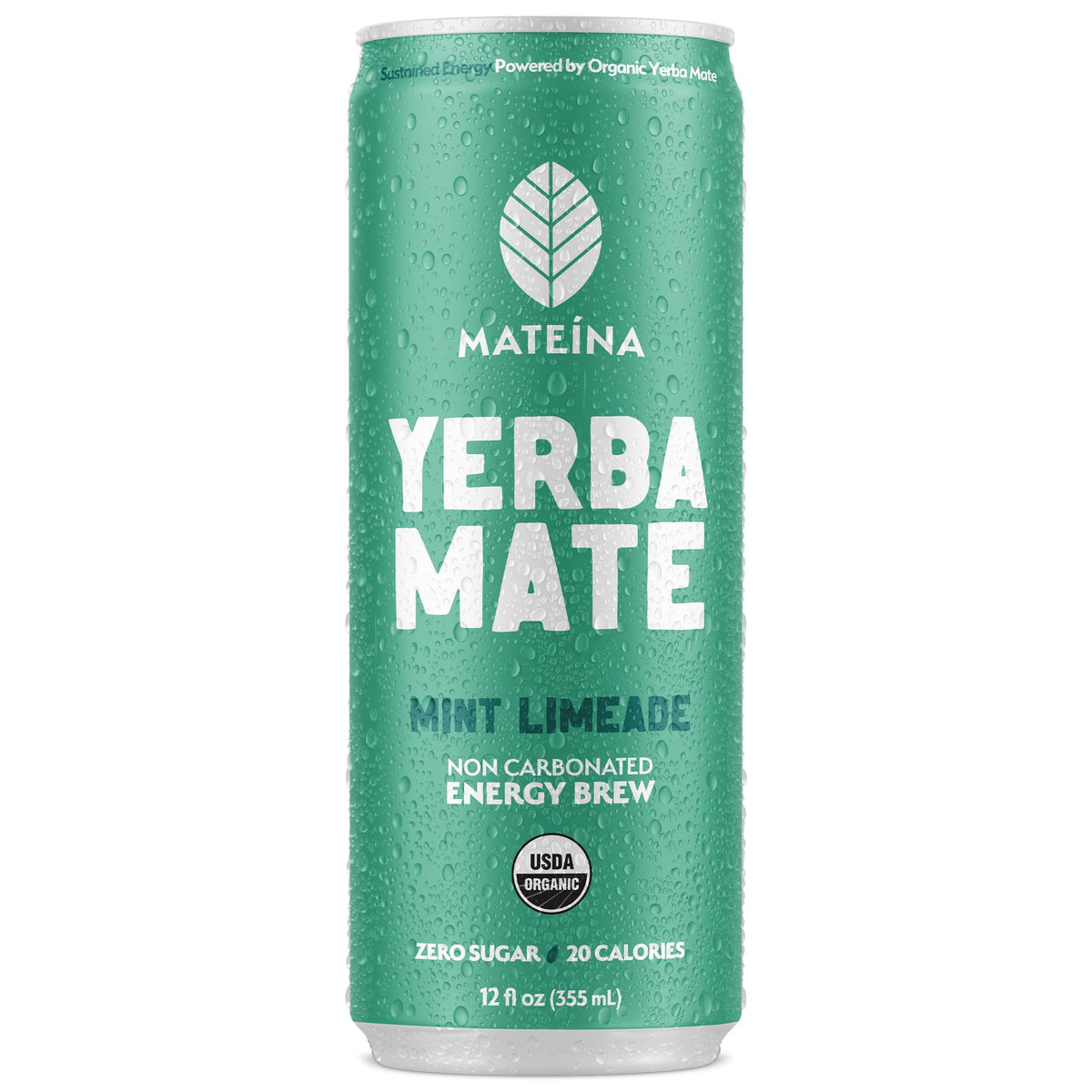 Mateina Organic Mint Limeade Yerba Mate, 12 FZ
