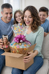 Handcrafted Gift Basket with Chocolates, Cookies, Snacks & Candy. Perfect for Birthdays, Sympathy, Holidays, Clients & Thank You Gifts (Premium Plus