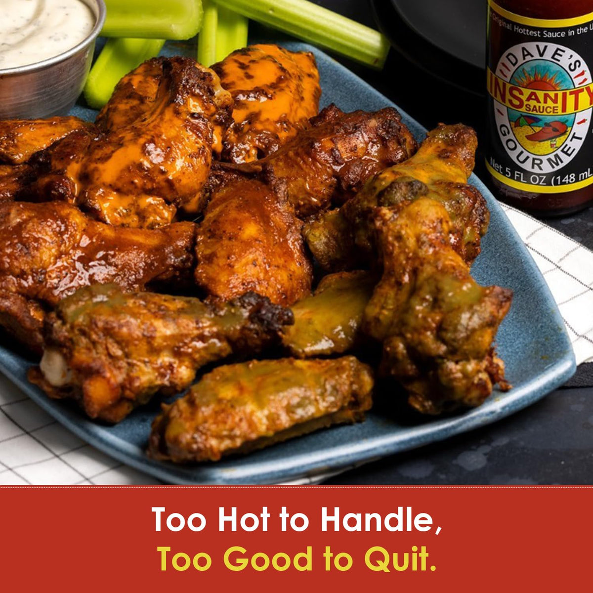 Dave's Gourmet Original Insanity Hot Sauce - As Seen on Hot Ones Season 1 - Sauce for Burgers, Burritos, Stews - Hot Sauce Challenge Favorite - Bold