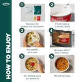VIVID KITCHEN Freeze-Dried Bibimbap with Zero Sugar Sauce - Plant-Based Korean Meal - 3-Minute Microwave Bibimbap with 8 Vegetables - Lightweight