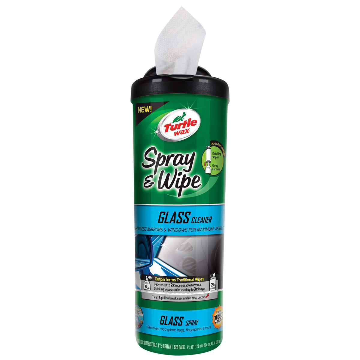 Turtle Wax 50938 Spray & Wipe Glass Cleaner