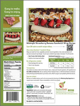 Apple Kale Sandwich Wraps (Two-Pack) - Gluten-Free, Low-Calorie Wraps Made with Real Fruits & Vegetables - Plant-Based, Non-GMO, Vegan, Paleo-Friendly