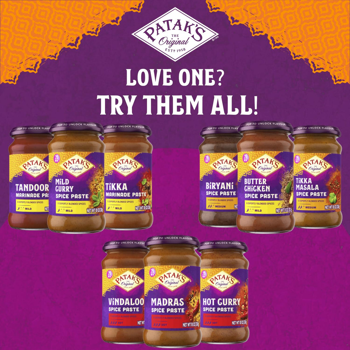 Pataks Curry Paste Extra Hot (10 oz)