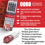 Coro Uncured Hot Sopressata Salami Stick - 5oz | Cayenne & Bold Spice