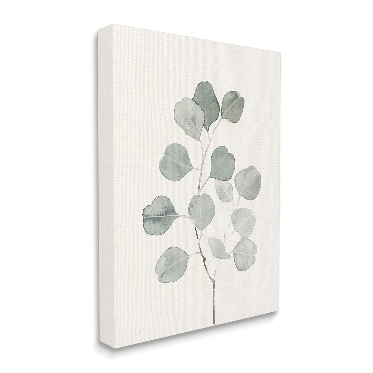 'Flattened Sage Botanical Stem Delicate Leaf'| Canvas Art