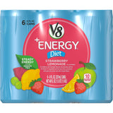 V8 +energy Diet Strawberry Lemonade 6 - 8 oz Cans (Pack of 2)