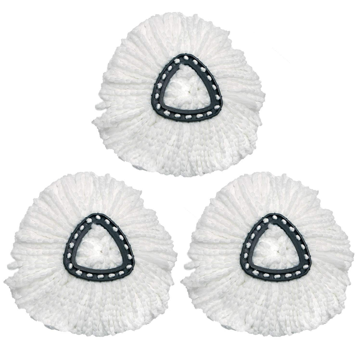 Spin Mop Replacement Head,Microfiber Mop Head Refills Easy Cleaning Mop Head, Pack of 3
