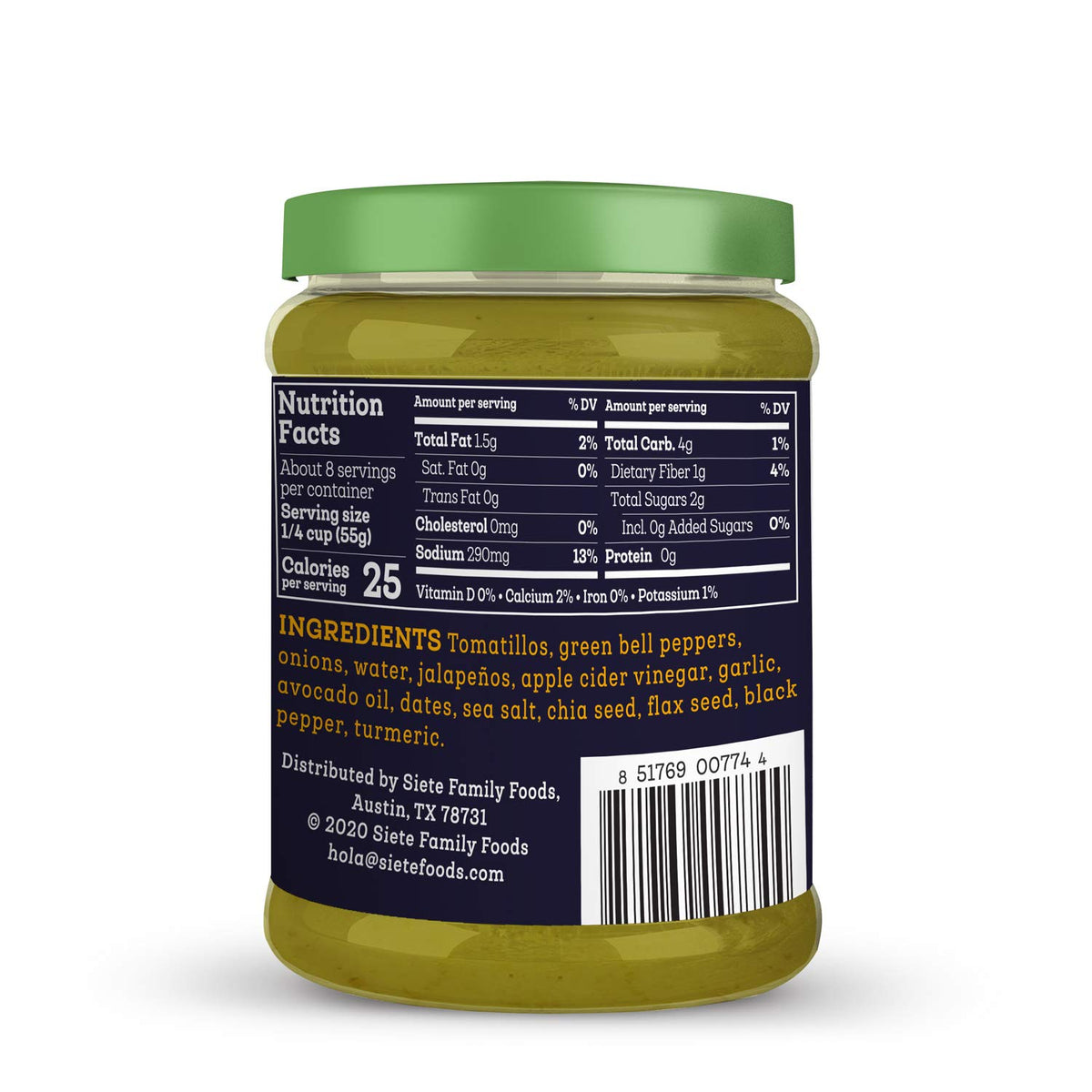 Siete Sauce Enchilada Green 15 OZ