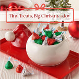 Candykrave Hershey'ss Cristmas Kisses Milk Chocolate candy - (1LB 90 pcs) - Bulk chocolate Silver Foil Candy variety pack - Delicious Treats