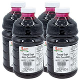 Nature Blessed 100% Pure Concord Grape Fruit Juice Concentrate - 4 Quarts (4/32 fl oz bottles), Great for Home Vintners, Brewers, Cider, Spirits, or