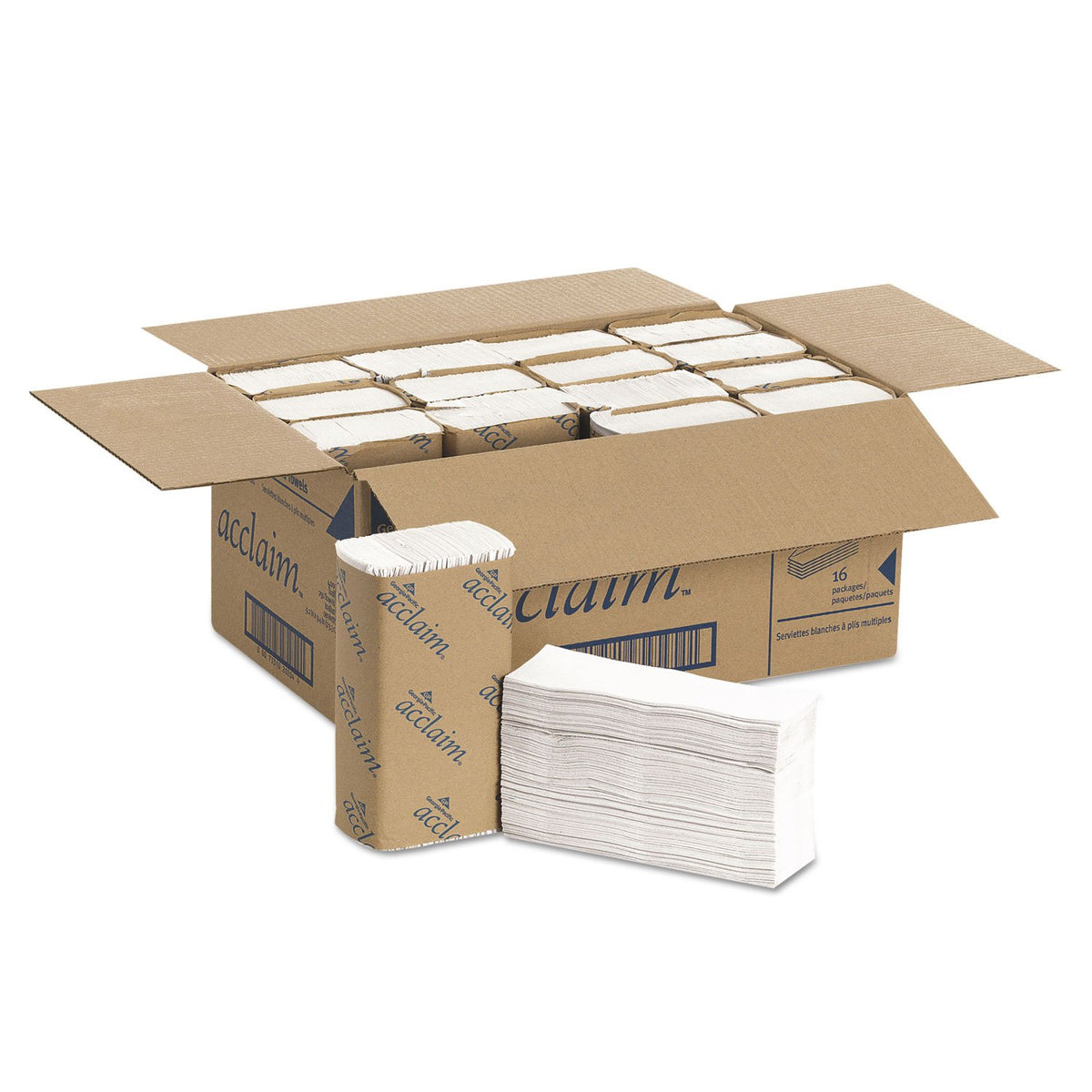 Folded Paper Towel 9-1/4 x 9-1/2 White 250/Pack 16/Carton