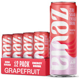 Zevia Zero Sugar Energy Drink, Grapefruit, 12 oz Cans (12-Pack) - Naturally Sweetened, Non-GMO Project Verified, Gluten-Free, Vegan