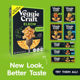 Veggiecraft Farms Elbow Pasta - NEW IMPROVED RECIPE - Protein Cauliflower Pasta with Lentils and Peas, High Protein Macaroni Noodles, Low-Carb