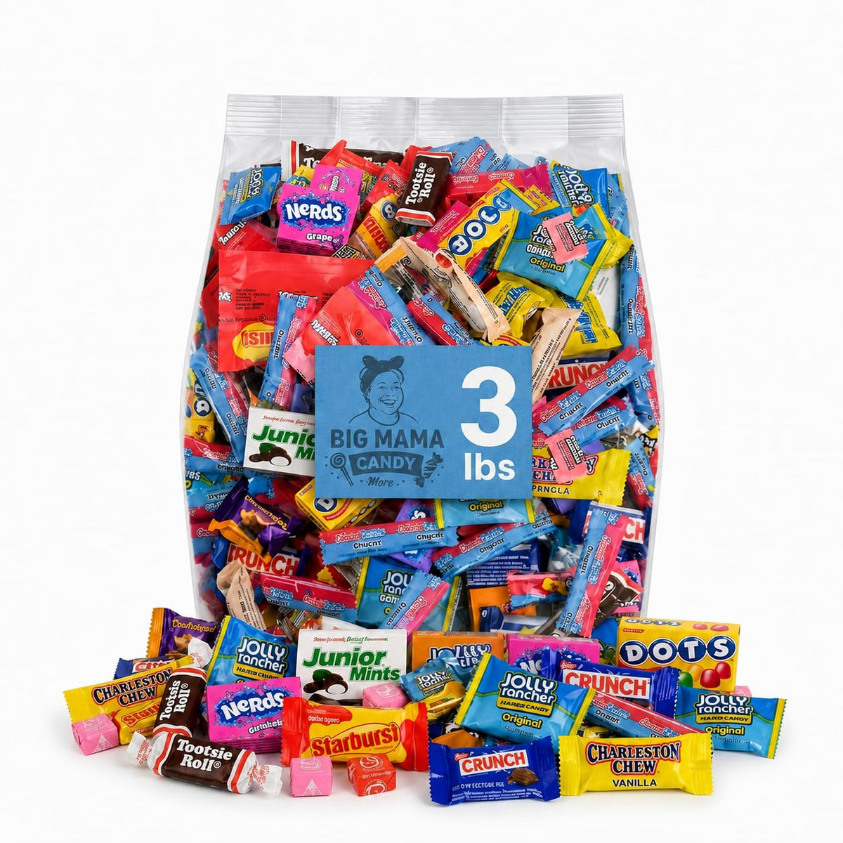 Big Mama Chocolate Candy Assorted Mini Bars Variety Pack 3 lb