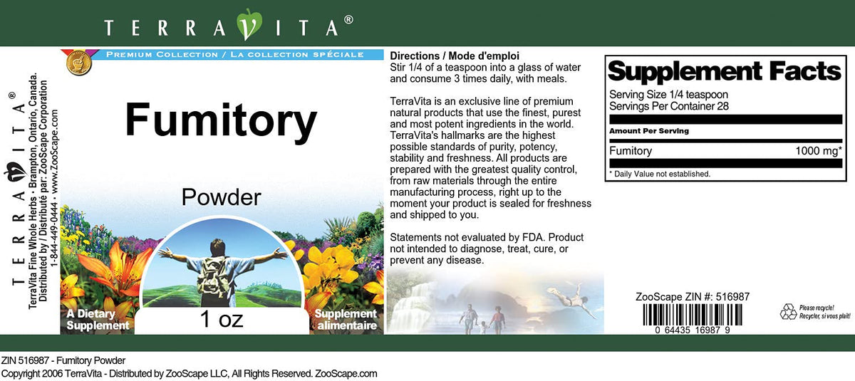 Fumitory Powder (1 oz, ZIN: 516987) - 3 Pack