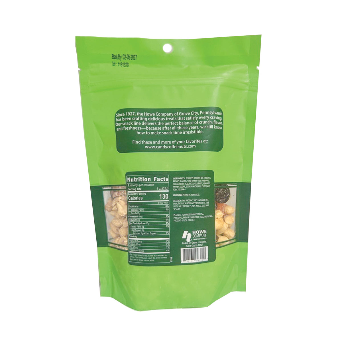 Howe Snacks Tropical Fruit & Nut Mix, Trail Mixes 9 oz Bag