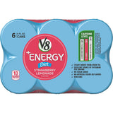 V8 +energy Diet Strawberry Lemonade 6 - 8 oz Cans (Pack of 2)