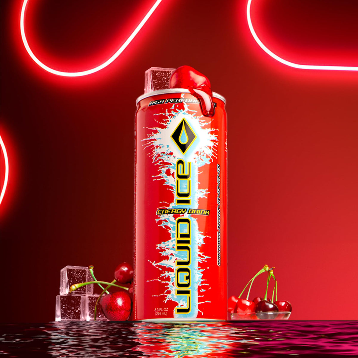 Liquid Ice Energy Drink - Cherry-licious (8.3 Fl Oz, 24 Count)