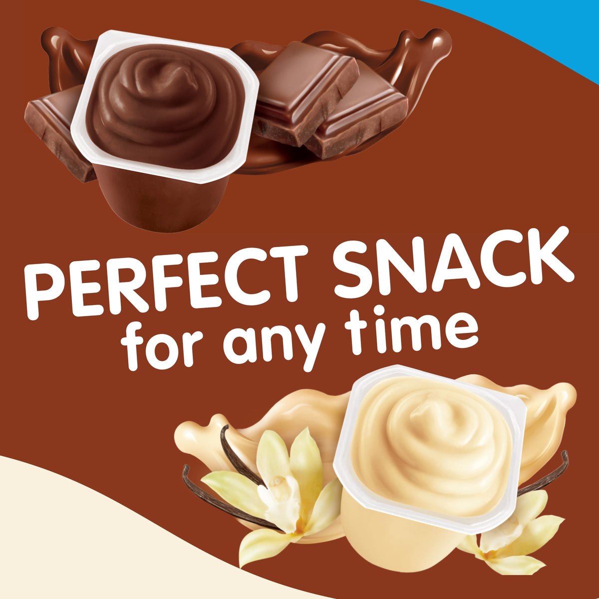 Snack Pack Zero Sugar Chocolate and Vanilla Flavored Pudding Cups, 3.25 oz., 12-Count Family Pack