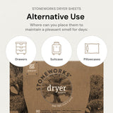 Grab Green, Stoneworks Dryer Sheets, 80 Compostable Sheets (Oak Tree)