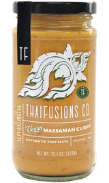 Thai Massaman Vegan Curry Sauce Thaifusions 13.1 Oz Jar (Pack of 2) Bundle with Tasting Spoon | Curry Sauce Gift Set by Gifts from the Pacific