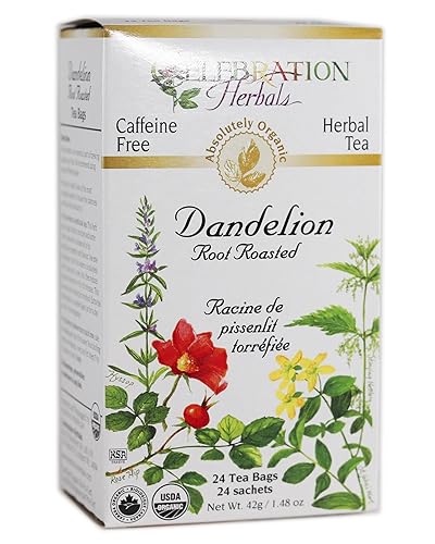 CELEBRATION HERBALS Dandelion Root Roasted Tea Organic 24 Bag, 0.02 Pound