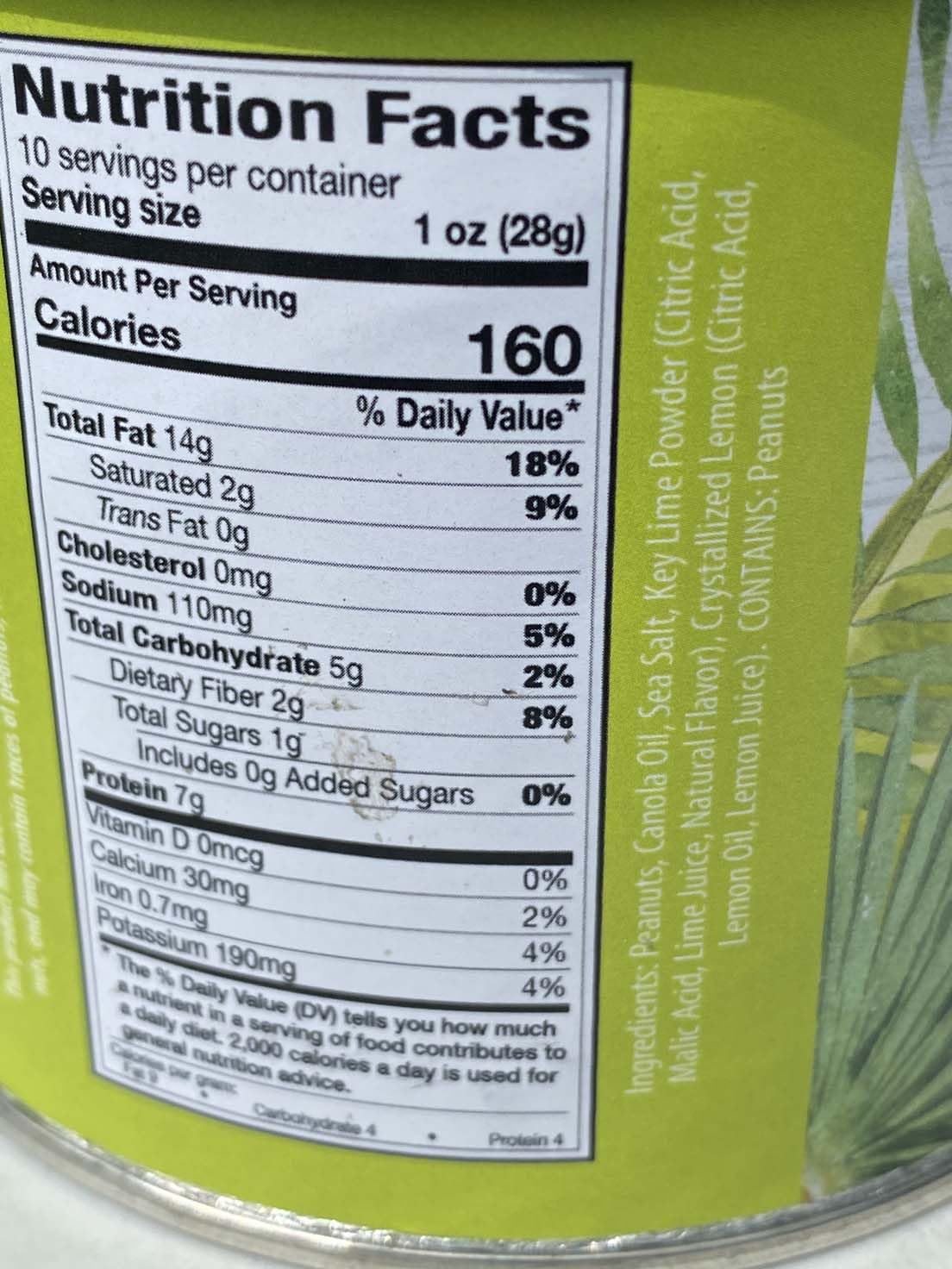 Lime Margarita 10oz cans Gillespie's Peanuts grown on our family farm! lm (1 10oz Can)