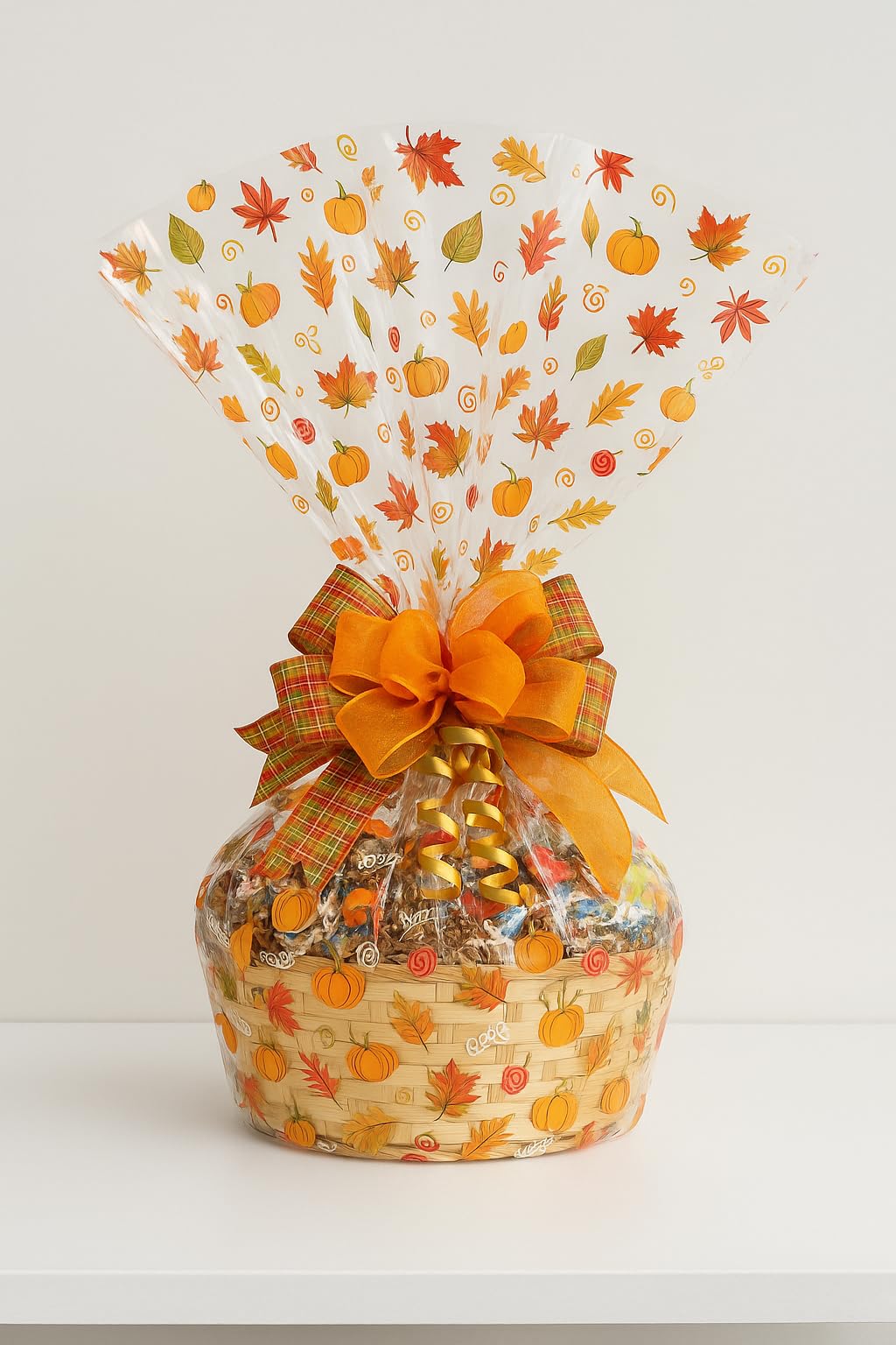 Thanksgiving Gift Basket Hand Crafted with Chocolates, Cookies, Snacks & Candy. Perfect for Hostess, Family, Employee or Client Gift (Premium)