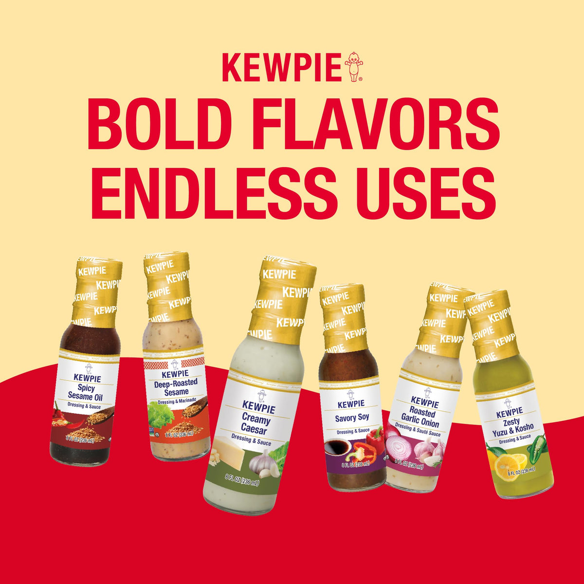 Kewpie Roasted Garlic Onion Dressing & Sauce, 64 Oz