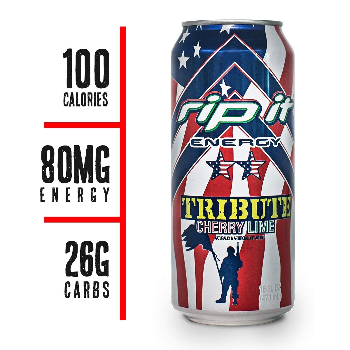 Rip It Energy Drinks Tribute Editions (Tribute Cherry Lime, 12 Cans)