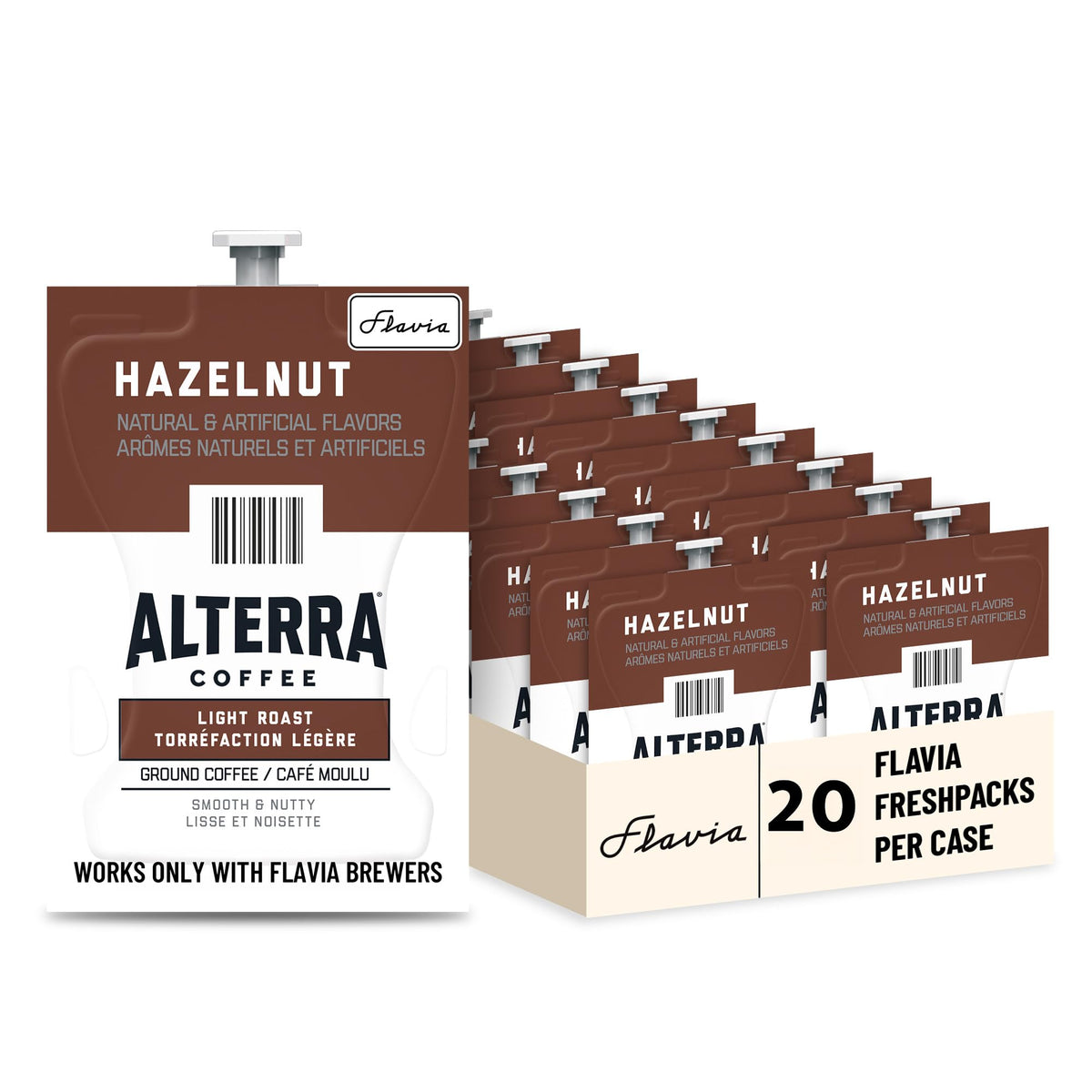ALTERRA Coffee Hazelnut Single Serve Freshpacks for MARS DRINKS FLAVIA Brewer, 20 Packets